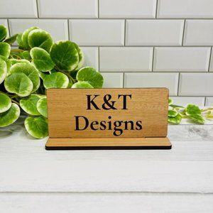 Business Name Display Sign - Name Plaque - Office Decor